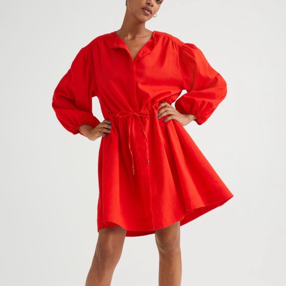 Linen Blend Dress Small